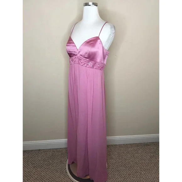 OC OC Silk Chiffon Beaded Dress Strappy Back Princess Y2K Fairy Whimsy Prom - Picture 8 of 16